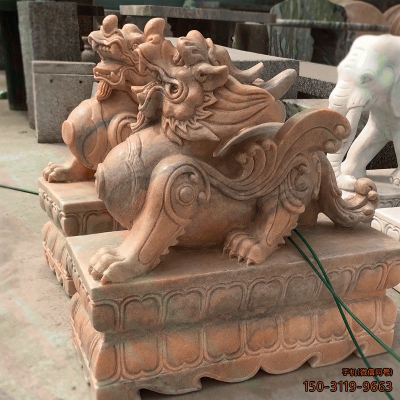 鎮(zhèn)宅石貔貅_晚霞紅企業(yè)商場(chǎng)看門招財(cái)動(dòng)物雕塑