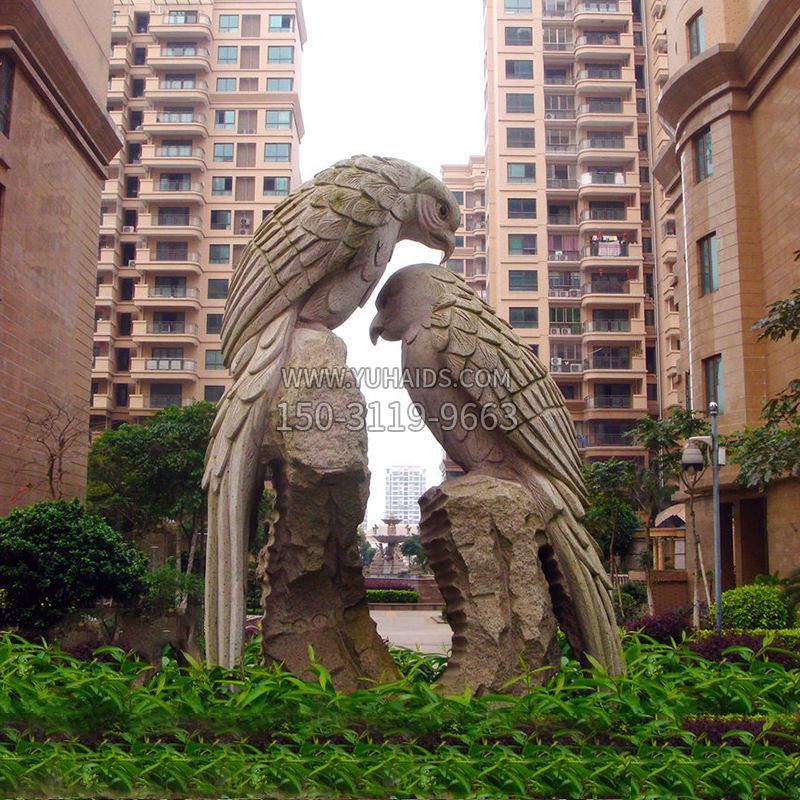 大型石雕鸚鵡景觀雕塑-小區(qū)吉祥動(dòng)物雕塑 大型石雕鸚鵡景觀雕塑-小區(qū)吉祥動(dòng)物雕塑