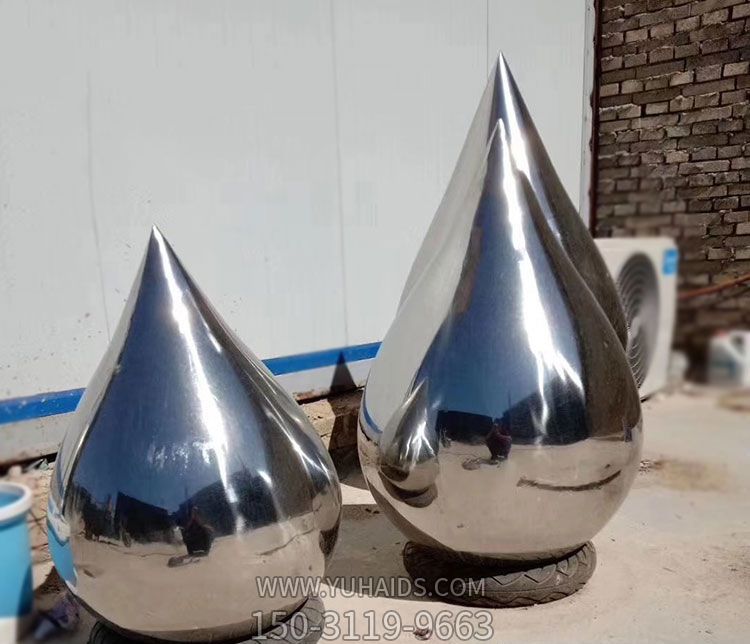 戶(hù)外不銹鋼創(chuàng)意景觀水滴雕塑