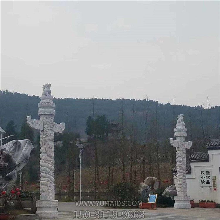 廣場(chǎng)大理石石雕戶外文化柱雕塑