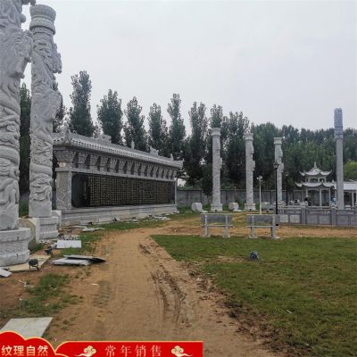 景區(qū)園林石雕龍柱、涼亭、影壁墻，庭院建筑構(gòu)件定制生產(chǎn)