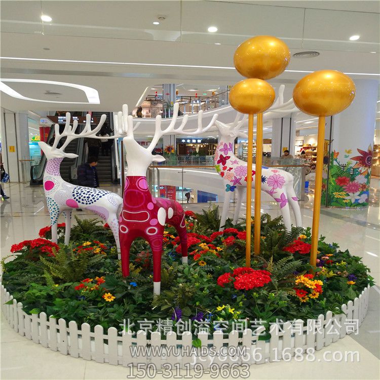 商場(chǎng)DP點(diǎn)展示美陳設(shè)計(jì)制作DP點(diǎn)玻璃鋼蘑菇雕塑開業(yè)美陳制作廠家_17806