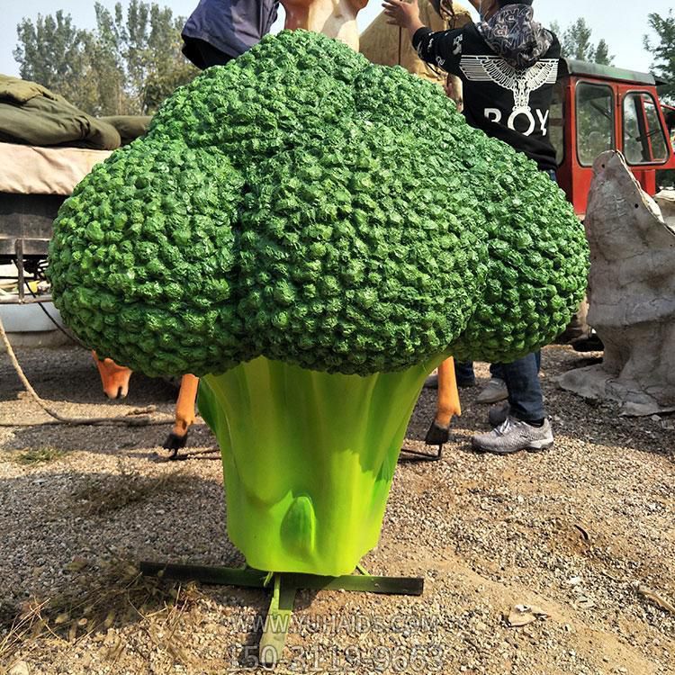 玻璃鋼仿真蔬菜，仿真西藍花雕塑