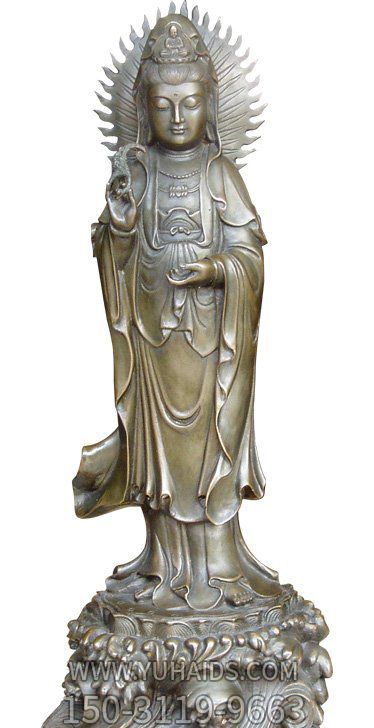 渡海銅雕寺廟大型景觀(guān)觀(guān)音雕塑