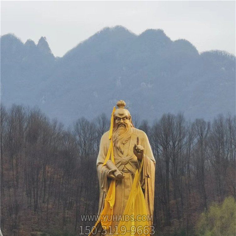 景區(qū)戶(hù)外廣場(chǎng)玻璃鋼仿銅古代名人人物雕塑