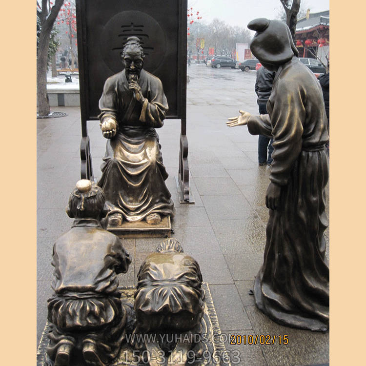 拜壽銅雕，中國傳統(tǒng)風俗文化情景雕塑