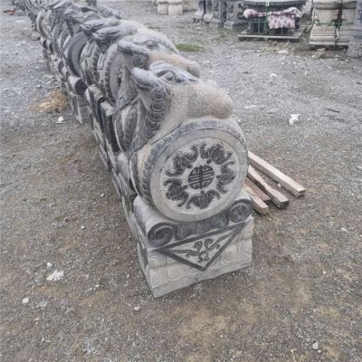 金蟾抱鼓石，青石門墩