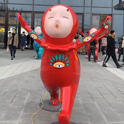 商場(chǎng)門(mén)口大型玻璃鋼彩繪卡通人物景觀