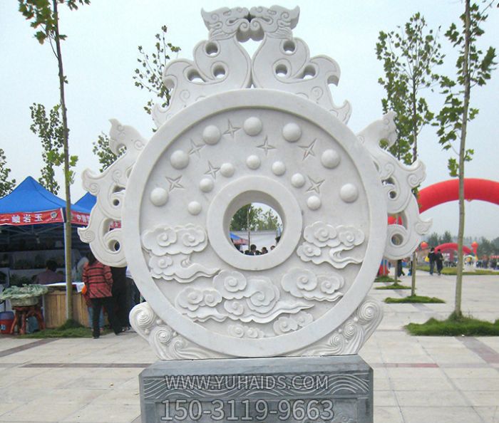 公園廣場(chǎng)擺放漢白玉雙龍石門墩招財(cái)抱鼓石裝飾擺件 公園廣場(chǎng)擺放漢白玉雙龍石門墩招財(cái)抱鼓石裝飾擺件