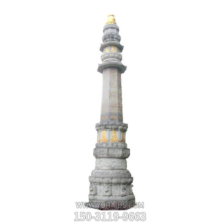 石雕經(jīng)幢，寺廟經(jīng)幢石刻雕塑