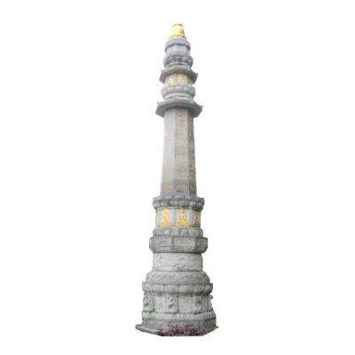 石雕經(jīng)幢，寺廟經(jīng)幢石刻