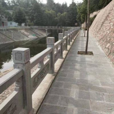 城市河道護(hù)欄石欄桿，花崗巖石刻欄桿