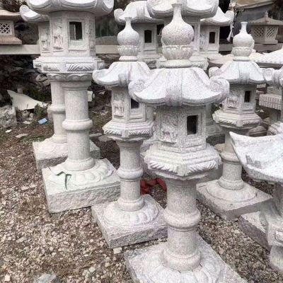 花崗巖石雕燈，中國(guó)傳統(tǒng)古建照明燈籠