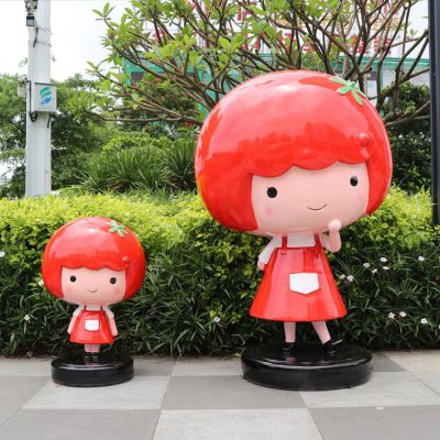 玻璃鋼卡通人偶，可愛(ài)的小女生形象