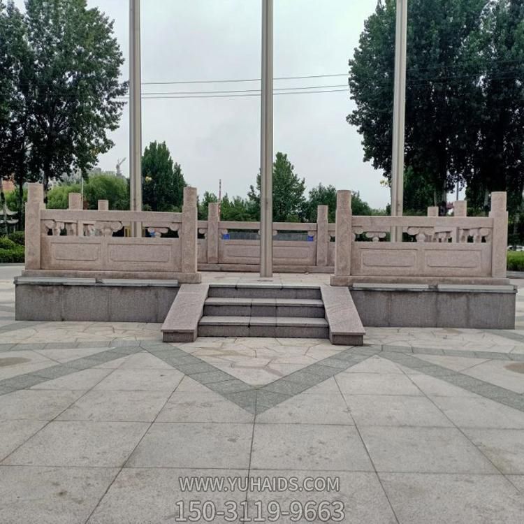 景點(diǎn)校園大理石石雕旗臺(tái)圍欄雕塑