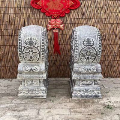 青石仿古抱鼓石，大理石古建大門門墩