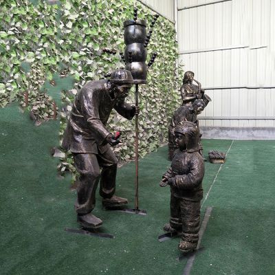 糖葫蘆，民俗生活情景雕塑