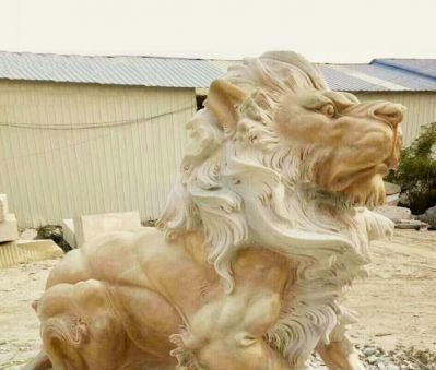 廣場(chǎng)石雕獅子作品圖片大全